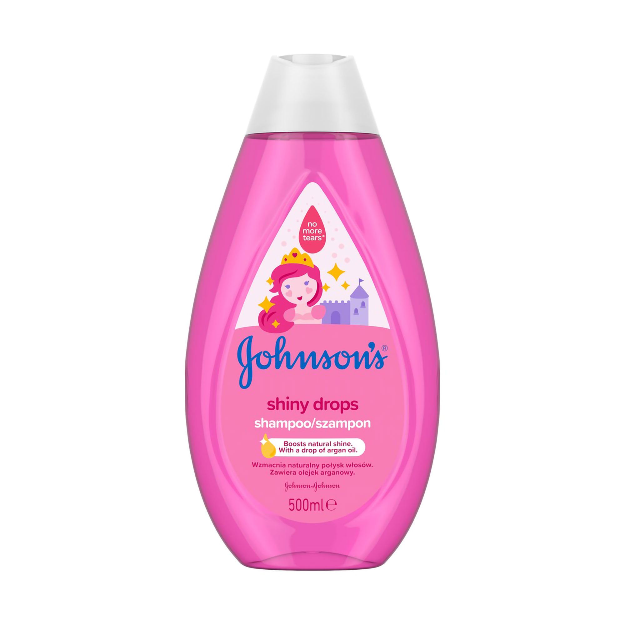 Дитячий шампунь для волосся Johnson's baby Блискучі локони, з краплинкою арганової олії, 500 мл
